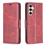 Samsung Galaxy S24 FE Hoesje - MobyDefend Wallet Book Case Met Koord - Rood