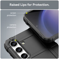 Samsung Galaxy S24 Hoesje - Mobydefend Rugged Shield TPU Backcover - Zwart