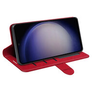 Samsung Galaxy S24 Hoesje - MobyDefend Wallet Book Case (Sluiting Achterkant) - Rood
