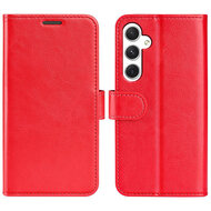 Samsung Galaxy S24 Hoesje - MobyDefend Wallet Book Case (Sluiting Achterkant) - Rood