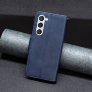 Samsung Galaxy S24 Hoesje - MobyDefend Wallet Book Case Met Koord - Blauw