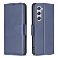 Samsung Galaxy S24 Hoesje - MobyDefend Wallet Book Case Met Koord - Blauw