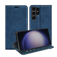 Samsung Galaxy S24 Ultra Hoesje - Luxe Wallet Bookcase (Magnetische Sluiting) - Blauw