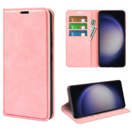 Samsung Galaxy S24 Ultra Hoesje - Luxe Wallet Bookcase (Magnetische Sluiting) - Roze