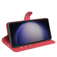 Samsung Galaxy S24 Ultra Hoesje - MobyDefend Kunstleren Wallet Book Case (Sluiting Voorkant) - Rood