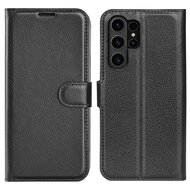 Samsung Galaxy S24 Ultra Hoesje - MobyDefend Kunstleren Wallet Book Case (Sluiting Voorkant) - Zwart