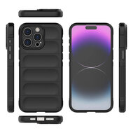 iPhone 15 Pro Max Hoesje - MobyDefend TPU Gripcase - Zwart