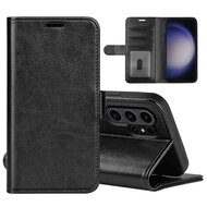Samsung Galaxy S24 Ultra Hoesje - MobyDefend Wallet Book Case (Sluiting Achterkant) - Zwart