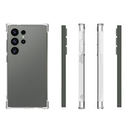 Samusng Galaxy S24 Ultra Hoesje - MobyDefend Transparante Shockproof TPU Backcover - Verstevigde Hoeken - Volledig Doorzichtig