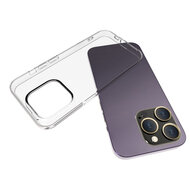 iPhone 15 Pro Max Hoesje - MobyDefend Transparante TPU Backcover - Volledig Doorzichtig