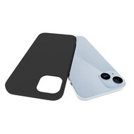 iPhone 15 Plus Hoesje - MobyDefend TPU Backcover - Mat Zwart