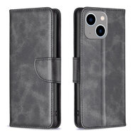 iPhone 15 Plus Hoesje - MobyDefend Wallet Book Case Met Koord - Zwart