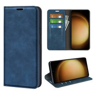 Samsung Galaxy S24 Plus (S24+) Hoesje - Luxe Wallet Bookcase (Magnetische Sluiting) - Blauw