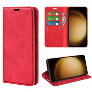 Samsung Galaxy S24 Plus (S24+) Hoesje - Luxe Wallet Bookcase (Magnetische Sluiting) - Rood