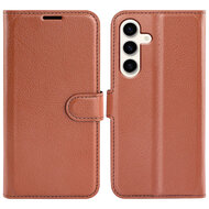 Samsung Galaxy S24 Plus (S24+) Hoesje - MobyDefend Kunstleren Wallet Book Case (Sluiting Voorkant) - Bruin
