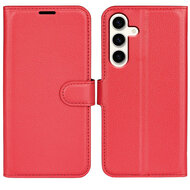 Samsung Galaxy S24 Plus (S24+) Hoesje - MobyDefend Kunstleren Wallet Book Case (Sluiting Voorkant) - Rood