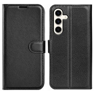 Samsung Galaxy S24 Plus (S24+) Hoesje - MobyDefend Kunstleren Wallet Book Case (Sluiting Voorkant) - Zwart