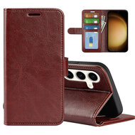 Samsung Galaxy S24 Plus (S24+) Hoesje - MobyDefend Wallet Book Case (Sluiting Achterkant) - Bruin