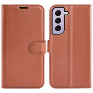 Samsung Galaxy S23 Hoesje - MobyDefend Kunstleren Wallet Book Case (Sluiting Voorkant) - Bruin