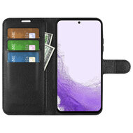 Samsung Galaxy S23 Hoesje - MobyDefend Kunstleren Wallet Book Case (Sluiting Voorkant) - Zwart