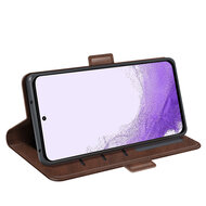 Samsung Galaxy S23 Hoesje - MobyDefend Luxe Wallet Book Case (Sluiting Zijkant) - Bruin
