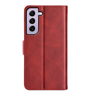 Samsung Galaxy S23 Hoesje - MobyDefend Luxe Wallet Book Case (Sluiting Zijkant) - Rood