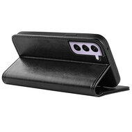 Samsung Galaxy S23 Hoesje - MobyDefend Wallet Book Case (Sluiting Achterkant) - Zwart