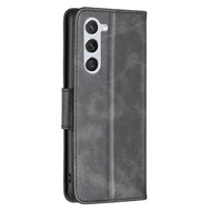 Samsung Galaxy S23 Hoesje - MobyDefend Wallet Book Case Met Koord - Zwart