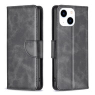iPhone 14 Hoesje - MobyDefend Wallet Book Case Met Koord - Zwart