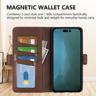 iPhone 14 Hoesje - MobyDefend Luxe Wallet Book Case (Sluiting Zijkant) - Zwart