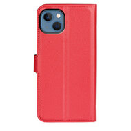 iPhone 14 Hoesje - MobyDefend Kunstleren Wallet Book Case (Sluiting Voorkant) - Rood
