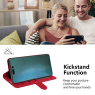 iPhone 14 Hoesje - MobyDefend Wallet Book Case (Sluiting Achterkant) - Zwart