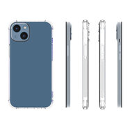 iPhone 14 Hoesje - MobyDefend Transparante Shockproof TPU Backcover - Verstevigde Hoeken - Volledig Doorzichtig