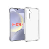 Samsung Galaxy S24 FE Hoesje - MobyDefend Transparante Shockproof TPU Backcover - Verstevigde Hoeken - Volledig Doorzichtig