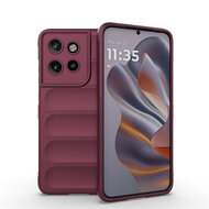Motorola Edge 50 Neo Hoesje - MobyDefend TPU Gripcase - Paars
