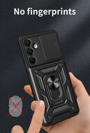Samsung Galaxy A16 Hoesje - MobyDefend Pantsercase Met Draaibare Ring - Ros&eacute;
