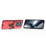 Xiaomi 14T Pro Hoesje - MobyDefend Dubbelgelaagde Pantsercase Met Standaard - Rood