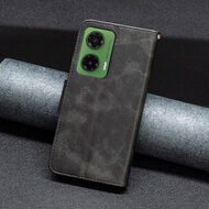 Motorola Moto G35 Hoesje - MobyDefend Wallet Book Case Met Koord - Zwart