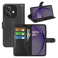 Oppo A60 5G / A40 / A40m Hoesje - MobyDefend Kunstleren Wallet Book Case (Sluiting Voorkant) - Zwart