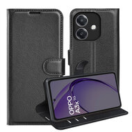 Oppo A60 5G / A40 / A40m Hoesje - MobyDefend Kunstleren Wallet Book Case (Sluiting Voorkant) - Zwart