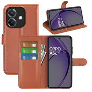 Oppo A60 5G / A40 / A40m Hoesje - MobyDefend Kunstleren Wallet Book Case (Sluiting Voorkant) - Bruin