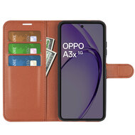 Oppo A60 5G / A40 / A40m Hoesje - MobyDefend Kunstleren Wallet Book Case (Sluiting Voorkant) - Bruin