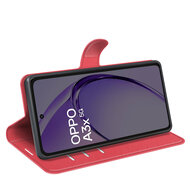 Oppo A60 5G / A40 / A40m Hoesje - MobyDefend Kunstleren Wallet Book Case (Sluiting Voorkant) - Rood