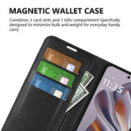 Motorola Edge 50 Neo Hoesje - MobyDefend Kunstleren Wallet Book Case (Sluiting Voorkant) - Zwart