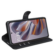Motorola Edge 50 Neo Hoesje - MobyDefend Kunstleren Wallet Book Case (Sluiting Voorkant) - Zwart
