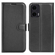 Motorola Moto G35 Hoesje - MobyDefend Kunstleren Wallet Book Case (Sluiting Voorkant) - Zwart