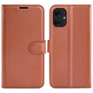 Motorola Moto G55 Hoesje - MobyDefend Kunstleren Wallet Book Case (Sluiting Voorkant) - Bruin