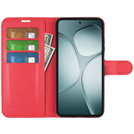 Xiaomi 14T Hoesje - MobyDefend Kunstleren Wallet Book Case (Sluiting Voorkant) - Rood