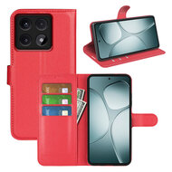 Xiaomi 14T Hoesje - MobyDefend Kunstleren Wallet Book Case (Sluiting Voorkant) - Rood