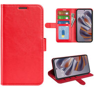 Motorola Edge 50 Neo Hoesje - MobyDefend Wallet Book Case (Sluiting Achterkant) - Rood